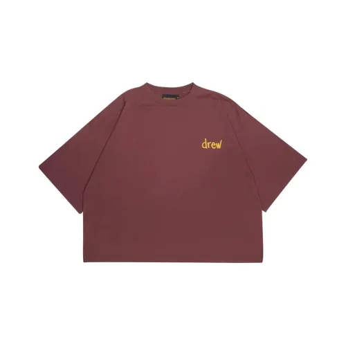 Drew House T-Shirt Мужская Бордовая