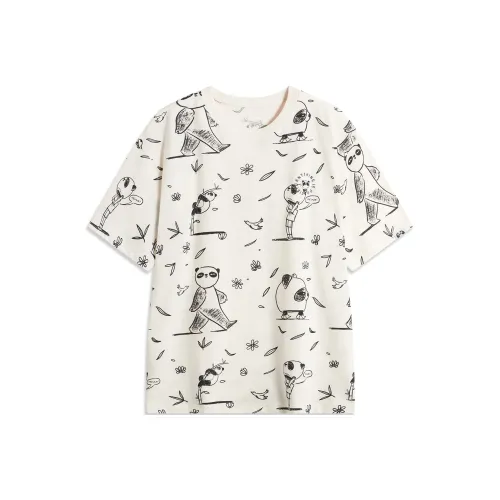 LINING Sports Life Collection Т-Рубашка Мужская Бежевая Черная