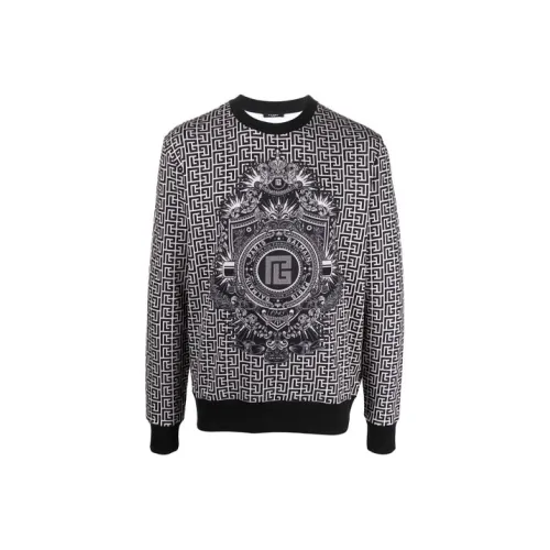 BALMAIN Серый Мужской Свитшот