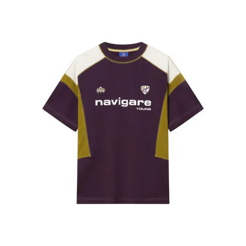 NAVIGARE T-рубашка унисекс ночной фиолетовый зеленый