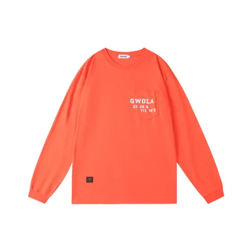 Gwola Оранжево-красный Унисекс Свитшоты