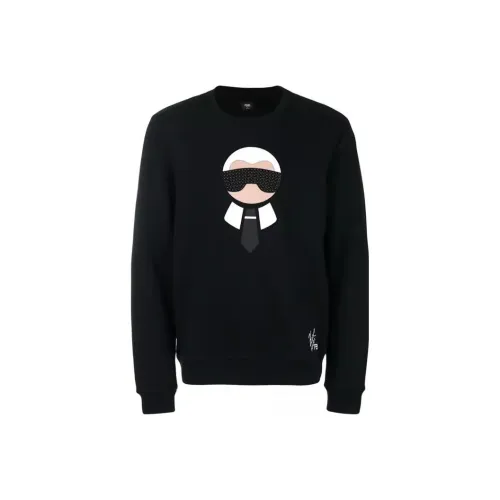 Fendi Черные Мужские Свитшоты