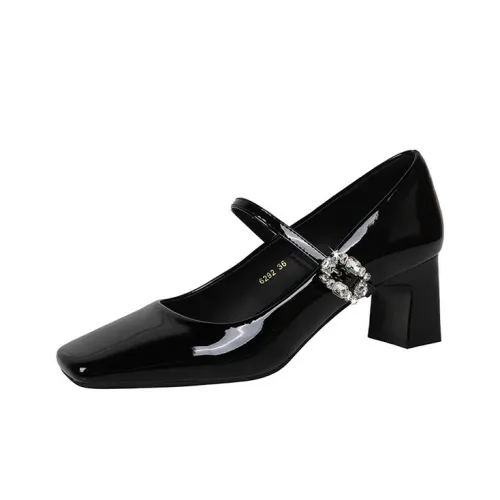 BIGTREE Грубый каблук Мэри Джейн Женские обувь