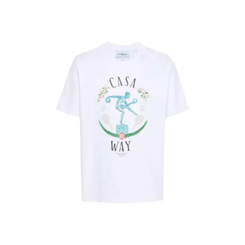 CASABLANCA FW24 Early Autumn Collection Белая Мужская T-Рубашка