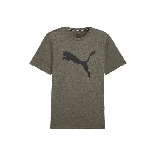 PUMA T-Shirt Мужской Темно-оливково-зеленый