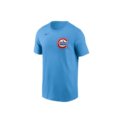 nike x MLB Chicago Cubs T-Shirt Мужская Светло-Синяя