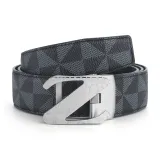 Черный с серебряной пряжкой