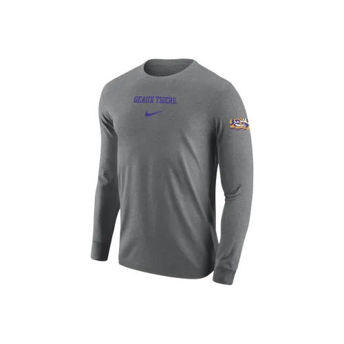 nike LSU COLLEGE Long Sleeve T-Shirt Рубашка Мужская Темно-Серый
