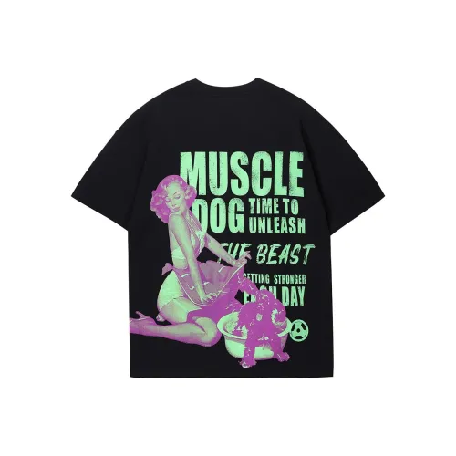 Muscle Dog 235г Casual Sports Короткий рукав T-рубашки Мужской