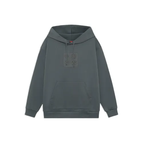 LINING Темно-серо-зеленый Унисекс Толстовки