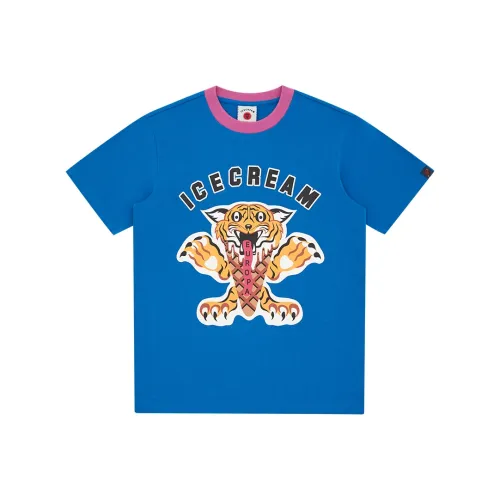 ICECREAM Стандартная футболка унисекс синего цвета