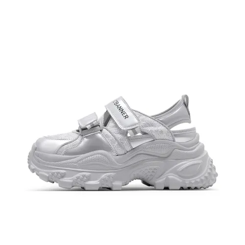 C°BANNER Поддержка Низкий Топ Повседневный Женские Серебристый