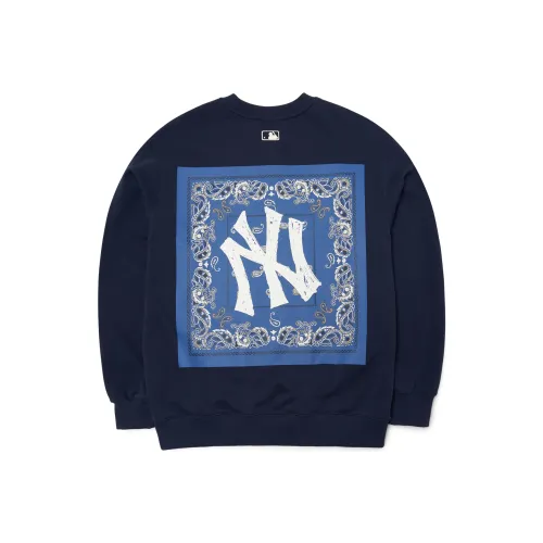 Mlb Cashew Flower Темно-морской синий Унисекс Свитшоты