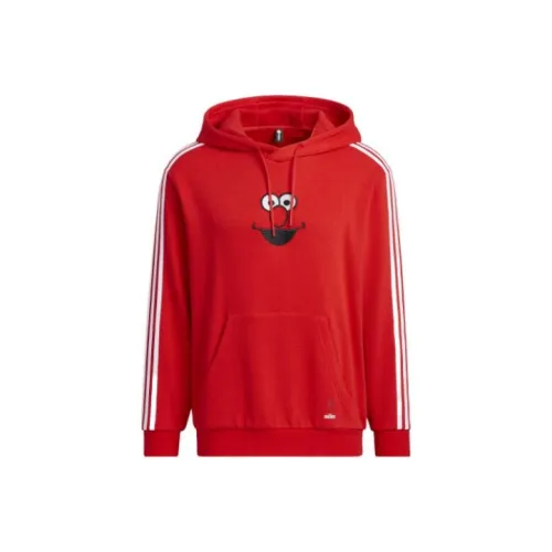 ADIDAS NEO Sesame Street Co Branded Collection U SS HDY Elmo Sweatshirt Unisex Red