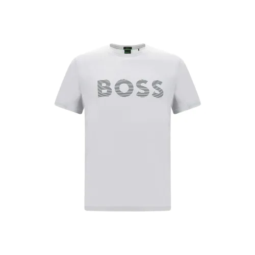Hugo Boss T-Рубашка Мужская Перламутрово-Серый