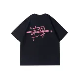 Чёрный (Розовый принт)