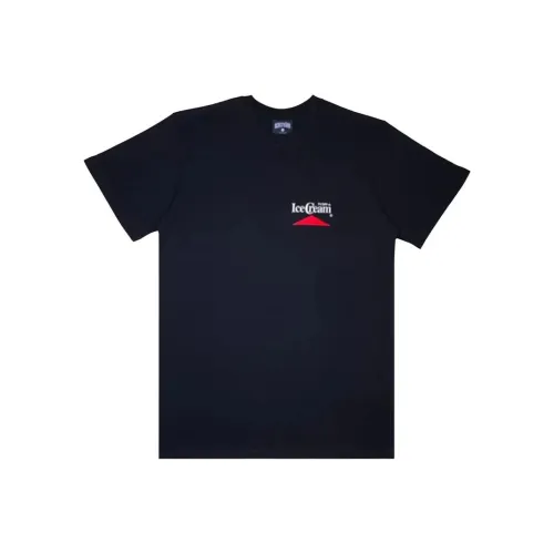 Мороженое Черный Унисекс Футболки