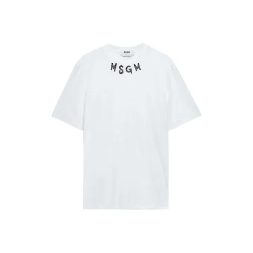 MSGM Белая Мужская T-Рубашка
