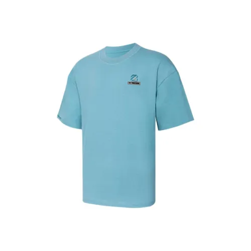 Victor x LIZIJIA T-рубашка унисекс вымытый синий