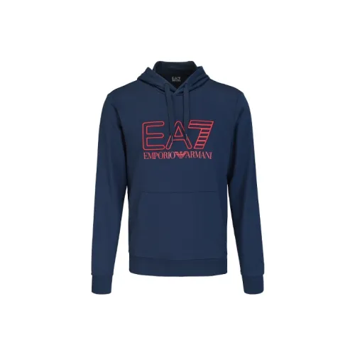 EMPORIO ARMANI Темно-синие мужские свитшоты