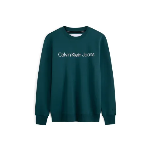 CALVIN KLEIN Свитшот Мужской Глубокое море Зеленый