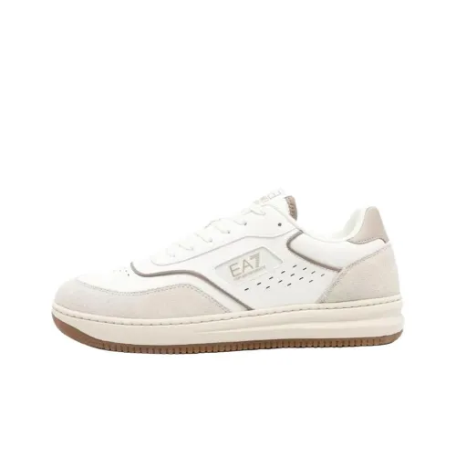 EMPORIO ARMANI EA7 Низкий топ Скейтборд Кроссовки Мужские Белые