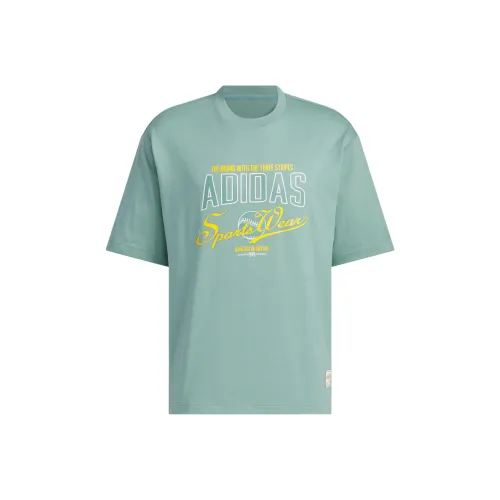 Adidas MS Round Neck T Рубашка Мужская Асфальт Серый