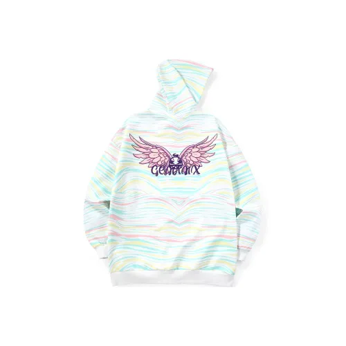 GENANX С капюшоном свободный крой стандартный свитшот унисекс