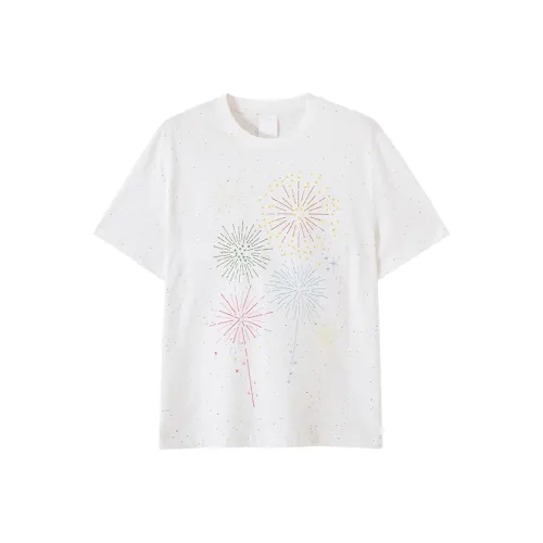 CONP T-Shirt Унисекс Многоцветные Точки Белый