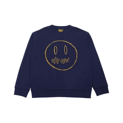 Drew House Smiley Collection Морской синий Унисекс Свитшоты