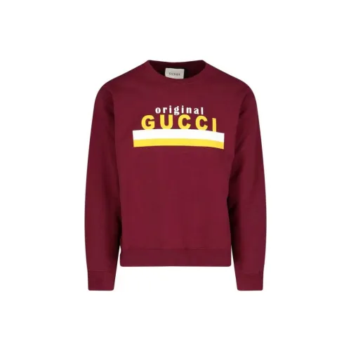 GUCCI Коричневый Красный Мужские Свитшоты