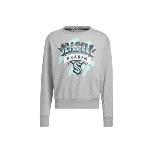 Adidas Светло-серый Мужской Свитшот