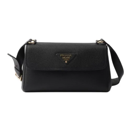 PRADA Телячья кожа Сумка через плечо Маленькая Мужская Черная