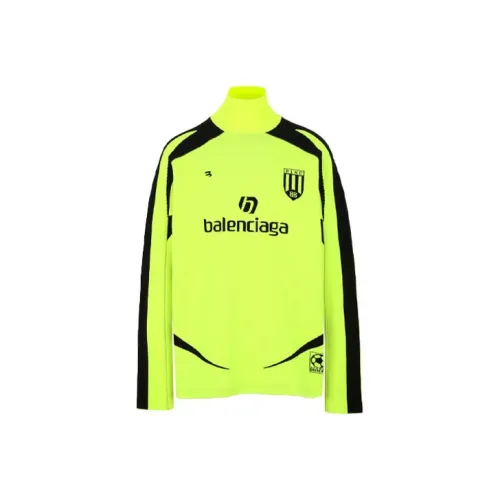 Balenciaga Свитшот Стандартный крой Мужской Неоново-желтый
