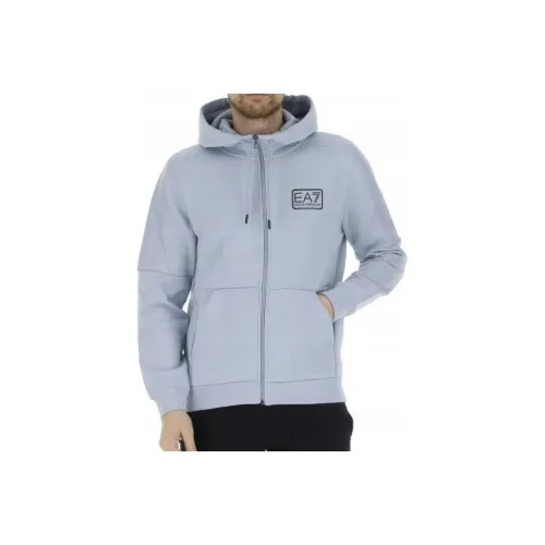 EMPORIO ARMANI EA7 Небесный Синий Мужской Свитшот