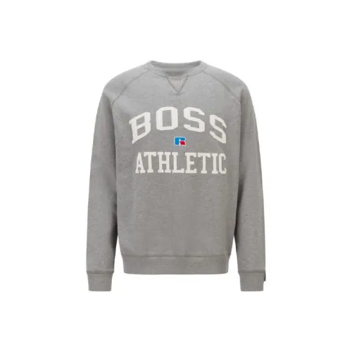 Hugo Boss x RUSSELL Толстовка Мужская Серого цвета