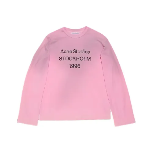 Acne Studios T-Shirt Унисекс Хлопок Конфетный Розовый