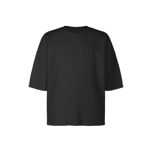 Homme Plissé Issey Miyake SS24 T Рубашка Мужская Черная