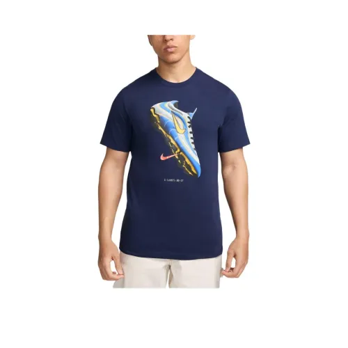 Nike Blue Men's T-Shirts Найк Синий Мужские Футболки