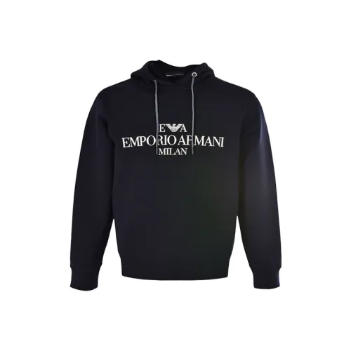 EMPORIO ARMANI Темно-синие мужские свитшоты