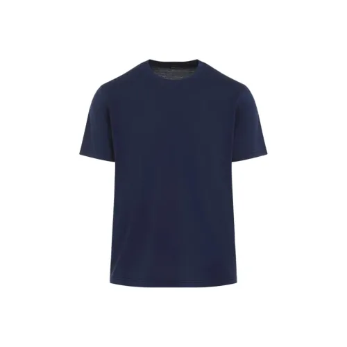 KITON Мужская рубашка T-рубашка морского синего цвета