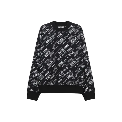 VERSACE JEANS COUTURE Круглый вырез Свободный крой Свитшот Мужской Черный