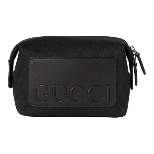 GUCCI Canvas Туалетная сумка унисекс черного цвета