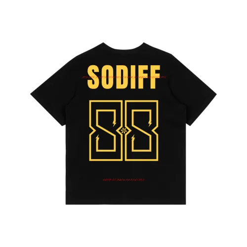 SODIFF T-Shirt Унисекс Черный Желтый