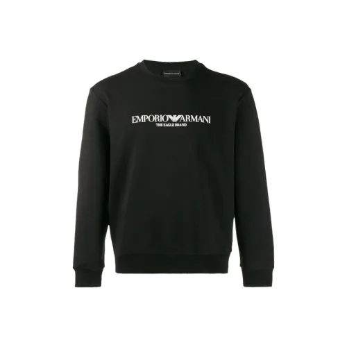 EMPORIO ARMANI Черные Мужские Свитшоты