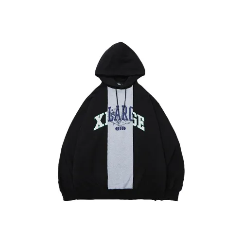 XLARGE x NBA С капюшоном Свободный крой Толстовка Унисекс Черный