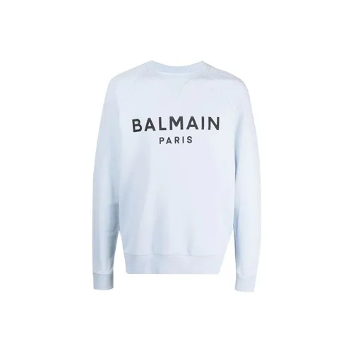 BALMAIN Синий Мужской Свитшот