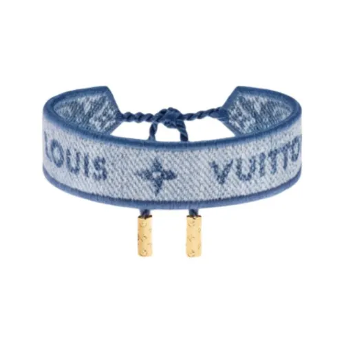 LOUIS VUITTON Деним Ткань Металлические детали Браслеты Женские Синий