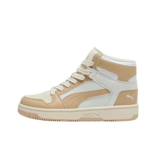 PUMA Rebound Layup Баскетбольные кроссовки MID Топ Абрикос/Белый Женские