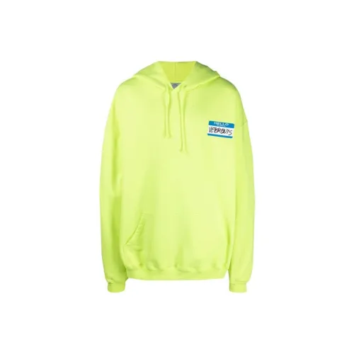 Vetements Неоново-желтый Унисекс Свитшоты